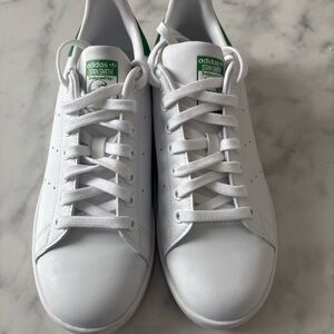 Adidas Stan Smith White and Green Shoes